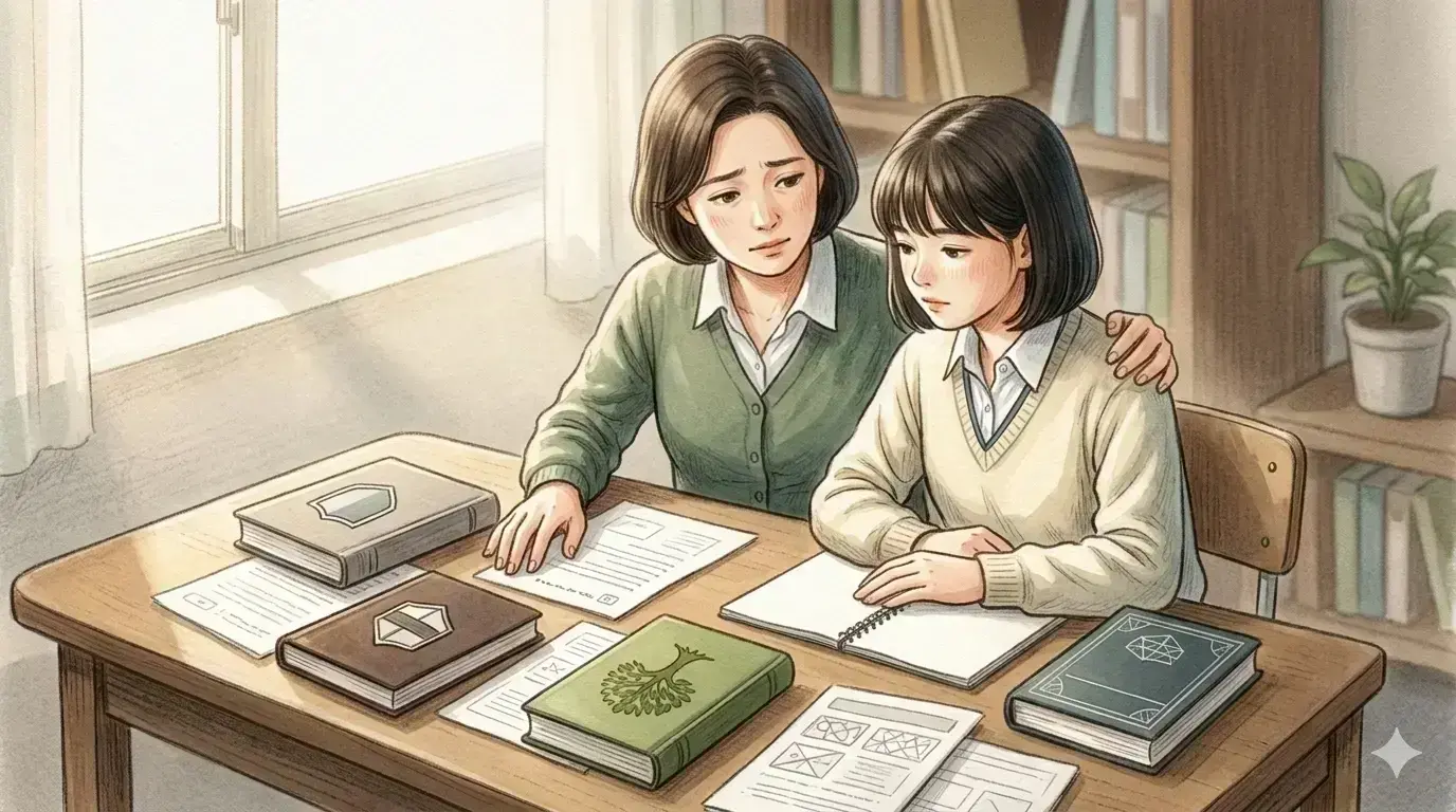 중학교 3학년 자녀의 고등학교 진학을 앞둔 학부모, 특목고와 일반고 중에서 선택을 고민하는 가정, 자녀의 학습 성향과 실제...