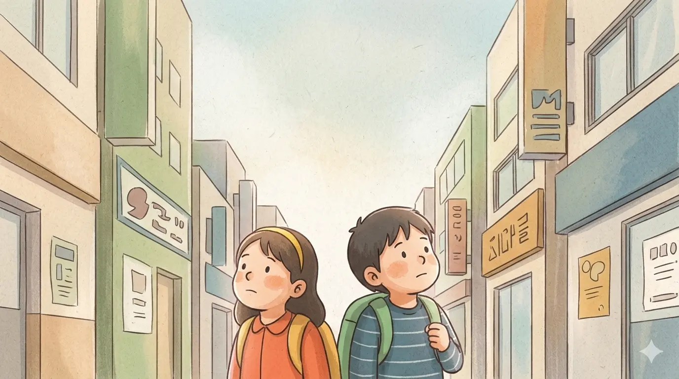 성적 향상을 위해 학원 변경을 고민하는 학부모와 유명 학원이나 대학의 이름보다 자녀의 적성과 학습 특성에 맞는 교육을 선택하고 싶은 부모.